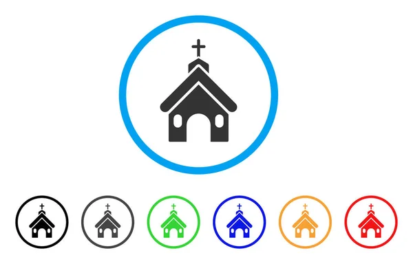 Church Rounded Icon — Stock Vector