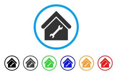 Onarım bina simgesini yuvarlak