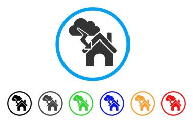 Fırtına bina simgesini yuvarlak