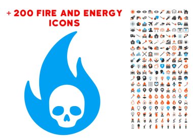 Cehennem ateşi simgesiyle Bonus yangın Clipart