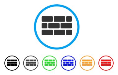 Tuğla duvar yuvarlak simge