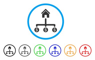 Ödemeler bina simgesini yuvarlak