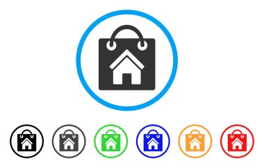 Satın ev simgesini yuvarlak