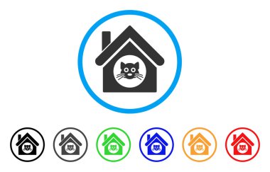 Kedi evi simgesi yuvarlak