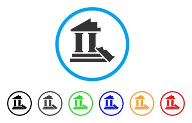 Tarihi kalıntılar yuvarlak simge