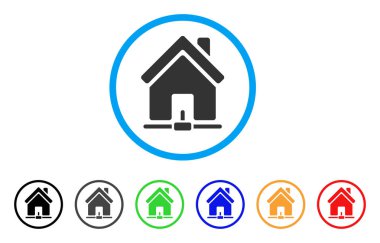 Ev Internet bağlantı yuvarlak simgesi