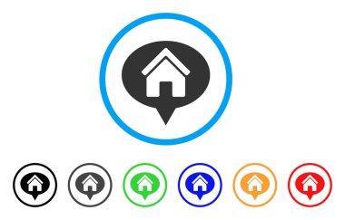 Ev bilgi balon yuvarlak simgesi