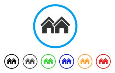 Evler yuvarlak simge