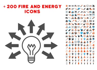 Bonus alev Set ultraviyole lamba simgesiyle