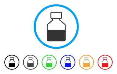 Sıvı şişe yuvarlak simge