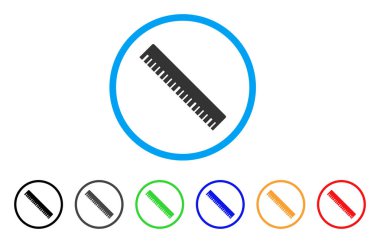 Cetvel yuvarlak simge