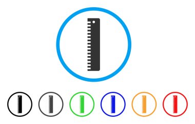 Cetvel yuvarlak simge