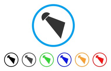 Projektör ışın yuvarlak simge