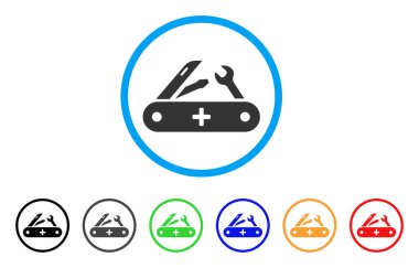 Swiss bıçak yuvarlak simge