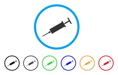 Şırınga yuvarlak simge