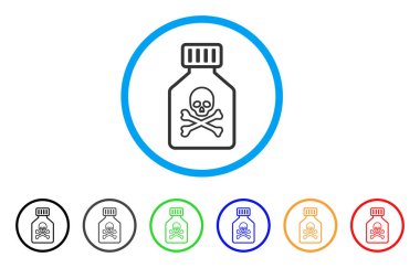 Toksik şişe yuvarlak simge