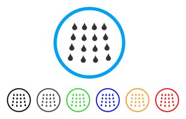 Yuvarlak simge su damlaları