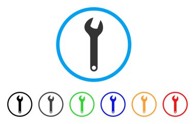 Yuvarlak İngiliz anahtarı simgesini