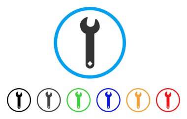 Yuvarlak İngiliz anahtarı simgesini