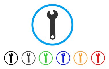 Yuvarlak İngiliz anahtarı simgesini