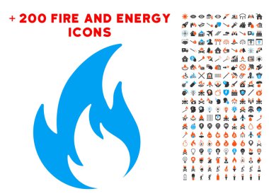 Alev simgesi Bonus yangın koleksiyonu ile