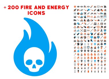 Bonus güç ile Hellfire Icon Set