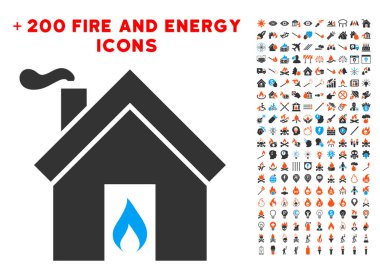 Mutfak yangın simgesi Bonus alev koleksiyonu ile