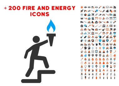 Lider tırmanmak Bonus enerji toplama ile meşale simgesiyle