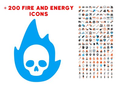 Ölümlü alev simgesi ile Bonus alev Clipart