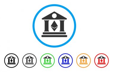 Ethereum Banka Binası simgesi yuvarlak