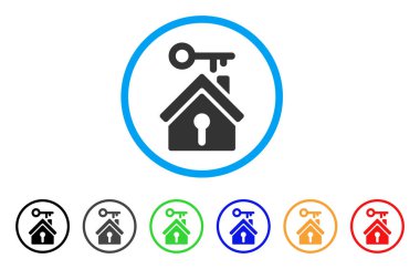 Ev anahtar simgesi yuvarlak