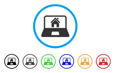 Laptop ekran yuvarlak simgesine Anasayfa