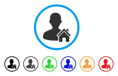 Ev kullanıcısı yuvarlak simge