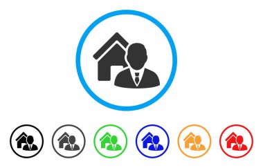 Emlakçı yuvarlak simge