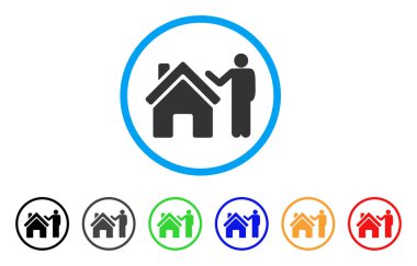 Realty alıcı yuvarlak simge