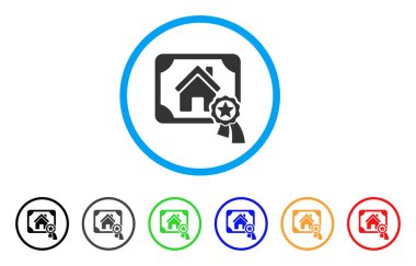 Realty sertifika yuvarlak simge