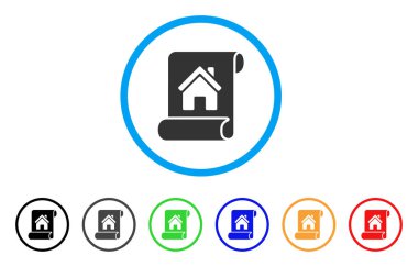 Realty açıklama rulo yuvarlak simge