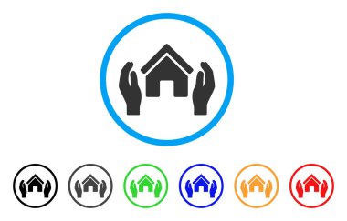 Realty sigorta eller yuvarlak simge