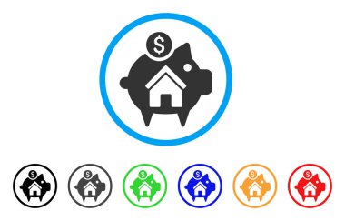 Realty kumbara simgesi yuvarlak