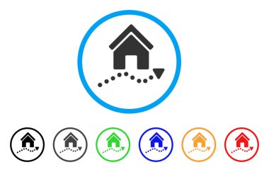 Realty eğilim yuvarlak simge