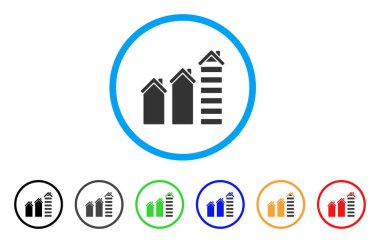 Realty eğilim yuvarlak simge