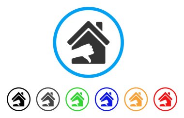 Korkunç ev simgesini yuvarlak