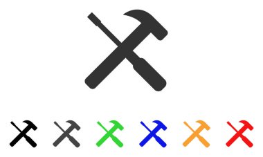 Çekiç ve tornavida araçlar vektör simgesi