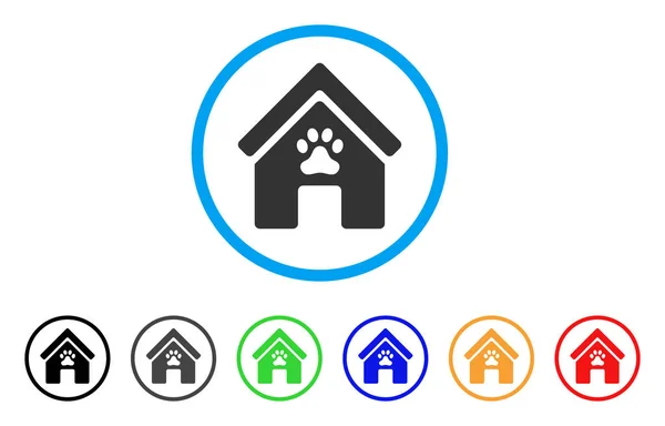 Doghouse zaokrąglone ikona — Wektor stockowy