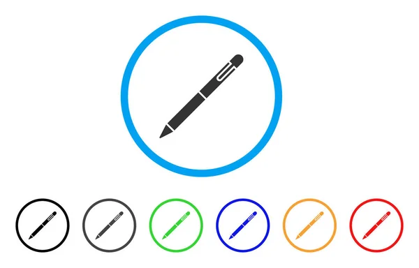 Icône arrondie stylo — Image vectorielle