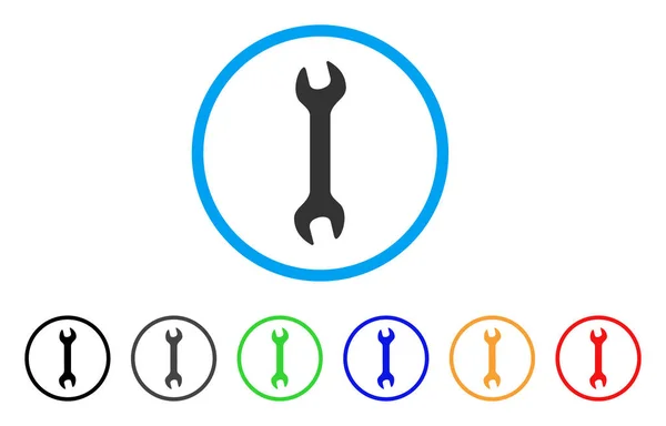 Zaokrąglone ikonę klucza — Wektor stockowy