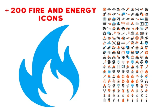 Alev simgesi Bonus yangın koleksiyonu ile