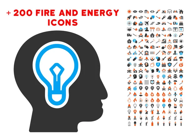 Fikir ampul simgesi Bonus güç koleksiyonu ile