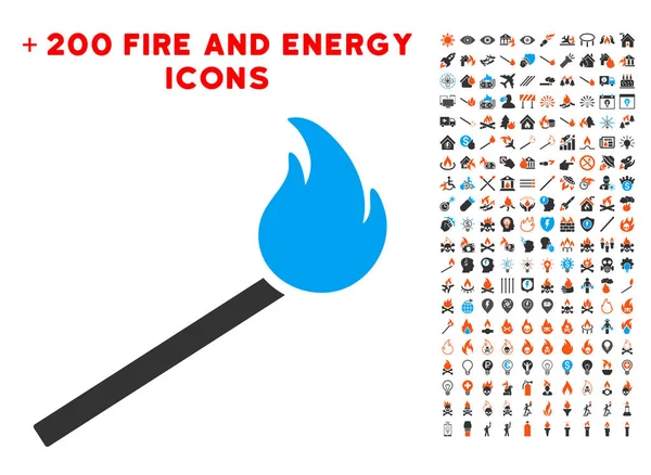 Maç ateş simgesi ile Bonus alev Clipart