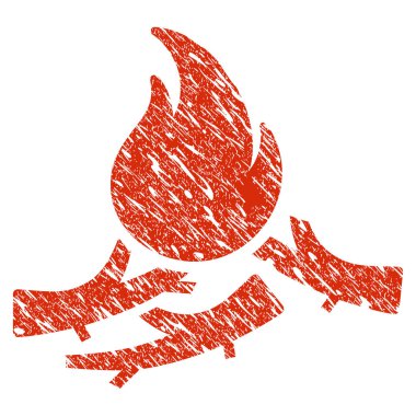 Piç kamp ateşi simgesi Grunge filigran